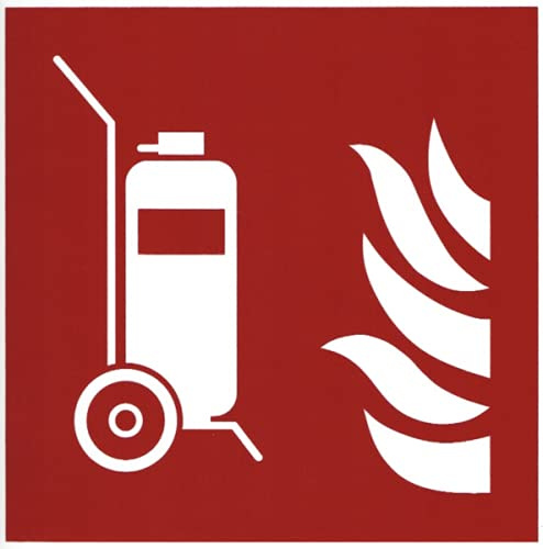 Schild fahrbarer Feuerlöscher 20x20cm Kunststoff nachleuchtend fahrbar ASR ISO7010