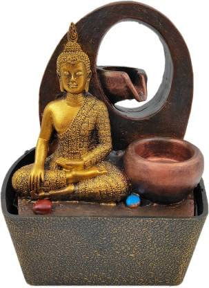 Fuente de agua de Buda Show Piece para el hogar Decoración Regalos para el hogar para sala de dibujo con mini bomba de agua
