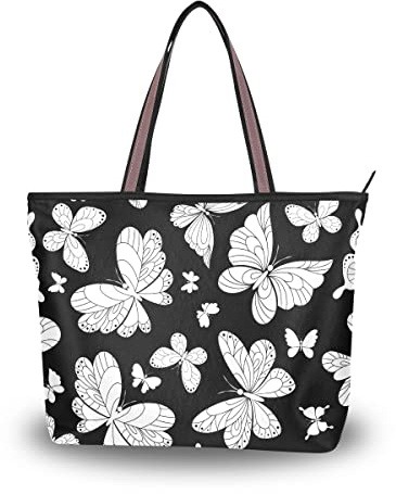 Grand sac à main zippé pour femme Motif hortensia, multicolore 2, Large
