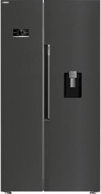 Beko ASD2442VPZ 576L American Style NeoFrost Fridge Freezer - Black Steel