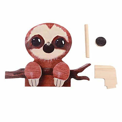 Mokylor Tier-Brillenhalter aus Holz, Handgefertigter Brillenhalter in Tierform, Brillenständer, Sonnenbrillen-Präsentationsständer für Zuhause, Büro, Schreibtisch, Dekoration, Zubehör(Faultier)