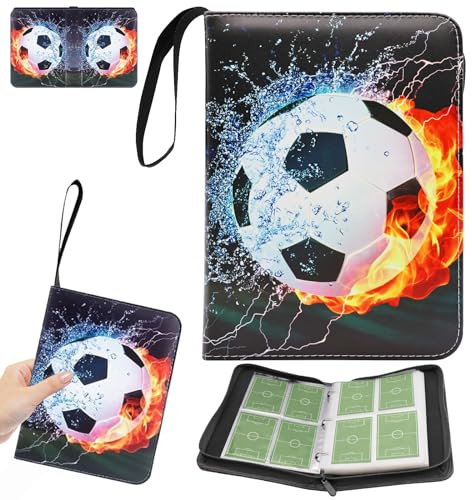 Sammelkarten Album, Fussball Karten Sammelalbum, Sammelheft Fussball Karten | Fußball Karten, Fußballsammelalbum Karten, 50 Seiten Kapazität für 400 Karten Fussballkarten Sammelalbum