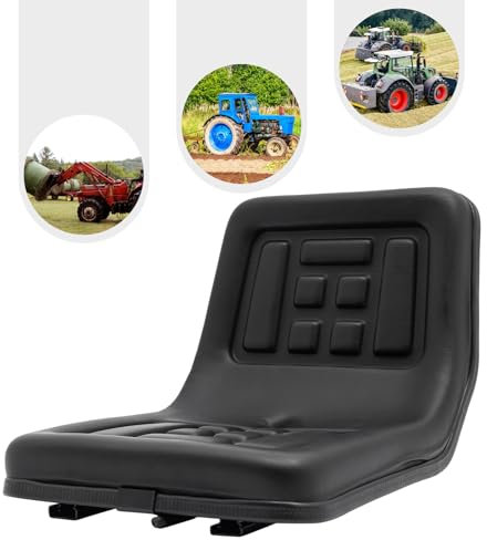 Traktorsitz Gepolstertes Polster Universal Traktorsitz mit Rückenlehne PVC Leder Wasserdicht Schleppersitz Staplersitz traktorsitz für Gabelstapler, Bagger, Rasenmäher und Dumper