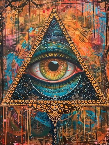 Reofrey Diamond Painting Zubehör Auge, DIY Full Dril Landschaft Diamant Painting Bilder Set Diamant Malerei Vollbohrer, Kreuzstich Erwachsene Stickerei Crystal Strass Foto Craft Für Wall Home 30X40cm