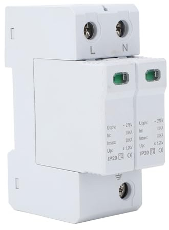 Överspänningsskydd 2P överspänningsavledare AC SPD 35 Mm Skeninstallation Överspänningsskyddsanordning för Hem 275VAC
