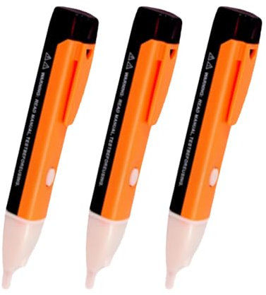 3 PCS Voltage Tester Pen Electric Tester Non Contact Voltage Tester Electric Tester Pen Voltage Detector Pen Voltage Detector Pen 90v-1000v Voltage Stick with Flashlight and Buzzer Alarm