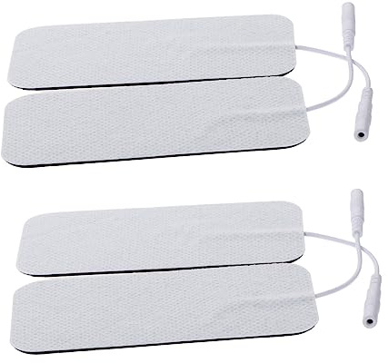 FOYTOKI Schmerztherapie Ersatzpads mit Selbstklebendem Gel für Rücken und Schulter Strapazierfähige Elektroden Pads für Vielseitige Anwendung 4 Stück