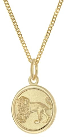 trendor Kinder Sternzeichen Löwe Gold 333 mit vergoldeter Kette 28468-08-40