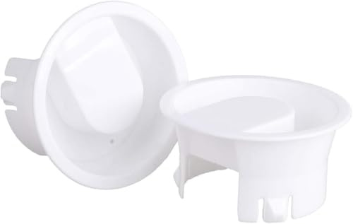 2Pcs White Glass Water Pitcher Lids Food Grade Plastic Anti-Dust Splash Resistant Stoppers Covers for Beverage Carafe Glass Pouring Pitcher, Beverage Serveware, Carafes