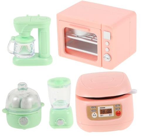 SOPOTUTU Set Mini Accessoires Cuisine Poupée Décor Miniature Maison Jeu Rôle Garçon Fille Ustensiles Cuisine Garçon Fille Coffret Décoratif Multifonctionnel