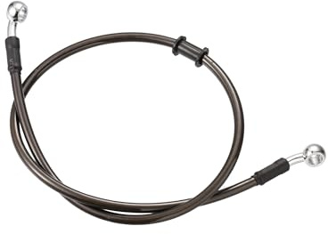Tubo Flessibile per Freno, Frizione e Olio per Moto, Rivestito, Nero, in Materiale Resistente, 80 cm (31,5 Pollici)