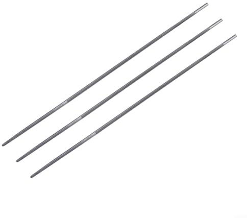 Solaughguy 3,5 mm Kettensägenfeile für 3,2 mm Kette, für Oregon-kompatibel, Metallkettenschärfwerkzeug mit langlebigem, verschleißfestem Design für den Außenbereich, Garten, 3 Stück