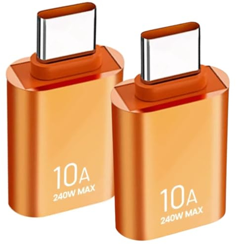 Clem Tech - Lot de 2 Adaptateurs USB - USBC - Convertisseur Type USBA vers Port U SBC - Charge et Transfert de Données Rapide 10A