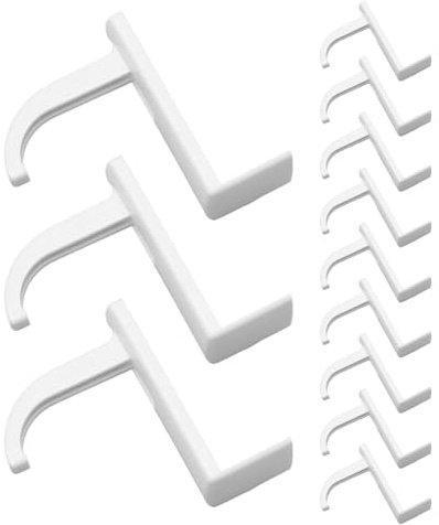 HEALSOPTHY Lot de 20 Crochets Adhésifs pour Écouteurs, Support Mural Blanc sans Perçage, Fixation pour Casque Audio de Bureau, Rangement Espace Jeu et Pc, Crochet Anti-Chute