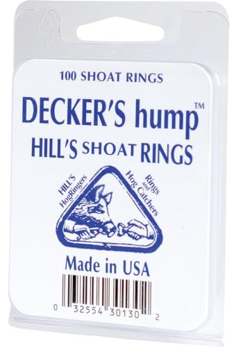 Decker 2 Shoat Hill's Hump Rings, 100 Count
