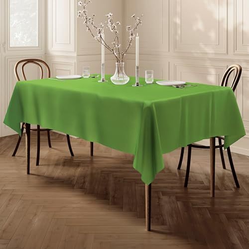 Qualitäts Tischdecke Textil Eckig 140 x 240 cm, Farbe wählbar Grün