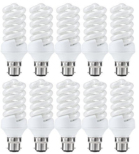 Paulmann 10 x ESL Energiesparlampe Spirale 20W B22d 2700K Warmweiß