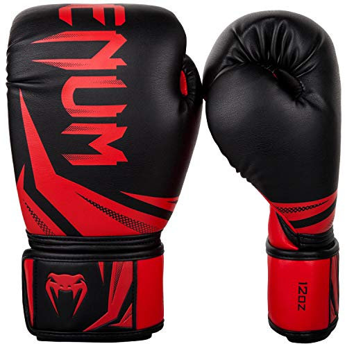 Venum, Challenger 3.0 Boxhandschuhe, Unisex Erwachsene, 10 Oz, Schwarz/Rot