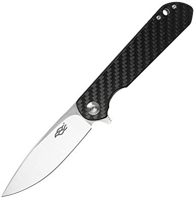 Firebird GANZO FH41-CF Klappmesser D2-Stahlklinge G10 Anti-Rutsch-Griff mit Clip Scharfes Einhandmesser mit Scheide und Kugellager Camping Jagd Angeln Outdoor Taschenmesser (Schwarz Kohlenstoff-Faser)