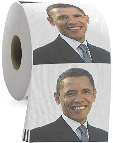 Obama Toilettenpapier - Lustiges Demokraten Toilettenpapier Gag Geschenk - 3-lagiges Toilettenpapier, 200 Blatt in jeder Rolle - Neuheit Toilettenpapier für Republikaner und Trump-Fans - Politischer