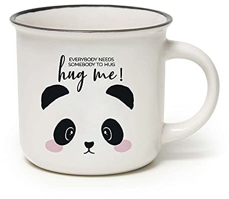 Legami - Tazza Cuppuccino in Porcellana New Bone China, Tazza da Colazione, Mug Caffè Thé Lavabile in Lavastoviglie, Diametro 10 cm, Capacità 350 ml, Tema Panda