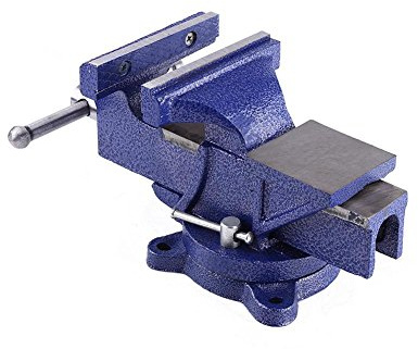 Bench Vice, Machinist Vice Cast Iron Bench Clamp Heavy Use Industrial Workshop Clamp with 360° Swivel Base for Thread Sawdust Milling Welding (5inch)
