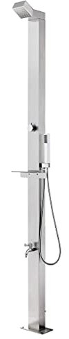 vidaXL Doccia da Giardino 220 cm in Acciaio Inossidabile