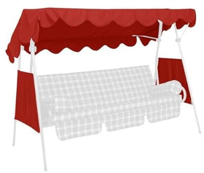 Angerer Freizeitmöbel GmbH Hollywoodschaukel Sonnendach - passend für viele 3-Sitzer Hollywoodschaukeln - Schaukeldach Made in Germany (Swingtex Koralle, 200 x 120 cm)