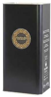 Oro Novello - Olio Extravergine Di Oliva 100% Italiano In Latta Da 5 Litri 100% Monocultivar Provenzale, Estratto a Freddo, Non Filtrato