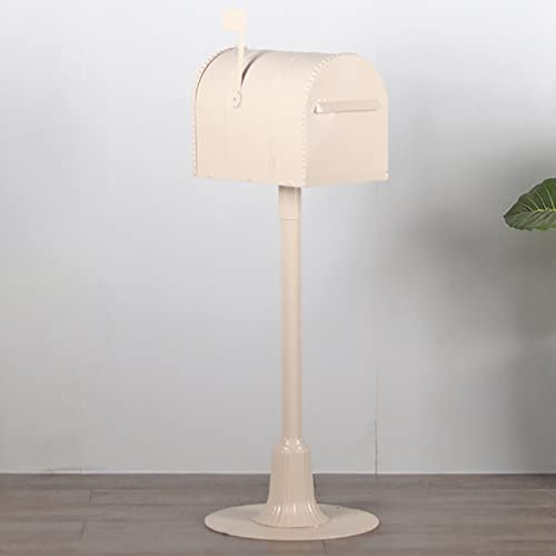 Boite aux Lettres sur Pied Boîte aux Lettres de Montage, Boîtes aux Lettres en Fonte, Boîtes aux Lettres en Métal, Facile à Installer (Color : Bianco, Size : S)