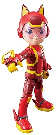 AlphaToys Petronix Defenders EU820511 - Extra Große Matt Actionfigur mit 9 Gelenkpunkten, ca. 35 cm große Spielfigur für Kinder, bewegliche Matt-Figur mit Lichtern und Geräuschen