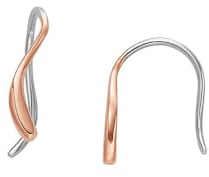 Skagen Damen-Hängeohrringe Essential Waves Edelstahl roségoldfarben, SKJ1781791