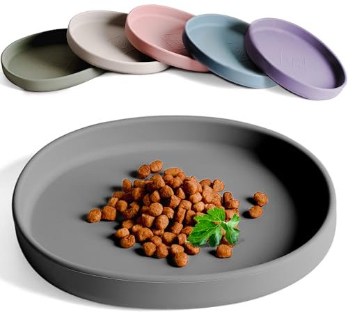 ne&no Futternapf für Katzen [nala Collection] - Flache Futterschale | Breiter Silikonnapf | Fressnapf | Silikon Napf | Katzenfutter Teller