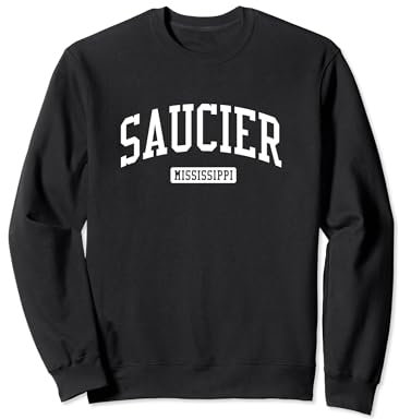 Design sportif vintage Saucier Mississippi MS Sweatshirt