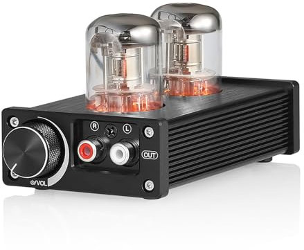 COYEUX Receptor estéreo, Amplificador de Tubo de válvula, Amplificador de Potencia de Audio de 2 Canales, con Control de Graves Agudos, para Altavoces pasivos/subwoofer