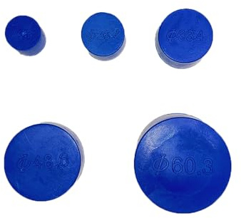 HLIWS Lot de 25 Pièces Bouchon Tube Rond en Plastiqueen 5 Tailles, Bouchon Pied de Chaise, Cache Tuyau Plomberie, Adaptés pour Remplir, Cacher, Couvrir et Décorer Les Trous D'extrémité (Bleu)