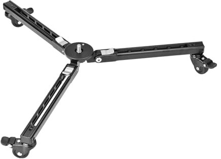 SUNWAYFOTO T1A20R Monopod Dolly, Heavy Duty Rolling Stand, 110 lbs (50 kg) Capacity, Photography Rubber Wheels, Tripod with Wheels for Action Photography