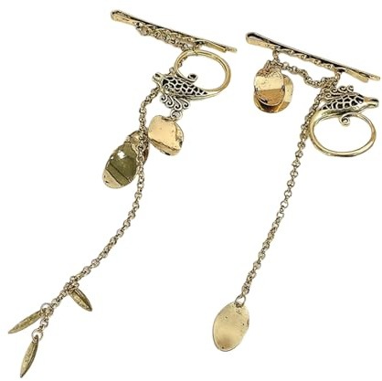 Haarspange mit Fransen-Kette, Vogel, ästhetische Haarnadel, 2-in-1-Haarspange, seitliche Anstecknadel, rutschfeste Haarspangen, für Damen und Herren, Party-Kopfschmuck