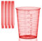 HaseMed Lot de 80 gobelets médicaux gradués en plastique pour médecine, laboratoire, échantillons et ménage, hygiéniques et polyvalents, 30 ml, rouges