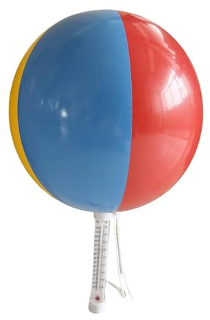 Schwimmendes Poolthermometer, Wassertemperaturmesser, Pool -Temperaturmesser, 22 cm lustige Regenbogenkugel Design Lesen Sie das Display für Schwimmbäder, Eisbäder, Whirlpools, kalte Wannen, Teiche un