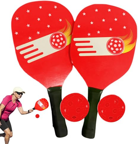 Pickle Ball Paddles, Kids Paddles Set, Inomhusbord Tennisracketsuppsättningar, Kompakt förvaringsfodral, 2 paddlar och 2 bollar, professionell sportutrustning för nybörjare