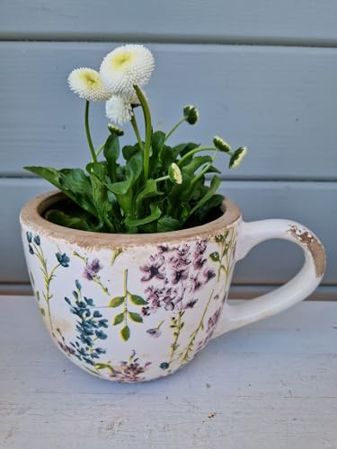 Arinosa Pflanztasse Steinzeug Blumentopf 21x15xH12,5cm Mehrfarbig
