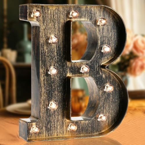 LED Marquee Letter Lights, Light Up Letters Glitter Alphabet Letter Sign Battery Powered for Night Light Birthday Party Wedding Girls Gifts Home Bar Christmas Decoration