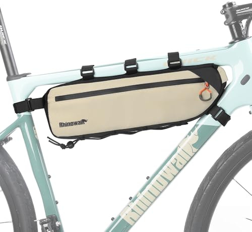 Rhinowalk Fahrrad Rahmentasche wasserdicht Oberrohr Tasche Beige 2,7L