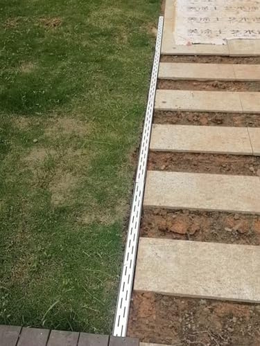 Heavy Duty Outdoor Drain Grate 6.5ft for Driveway & Patio, Easy Cut/Install Metal Water Drainage Trench Channel, Narrow 2x2in Gutter, Perfect for Yard & Garden (1 pcs)