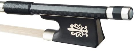 Geigenbogen Geigenbogen Aus Kohlefaser 4/4 Langlebiges Rohr Ebenholz Frosch Weißes Mongolei Rosshaar Schnelle Reaktion(Type 3)