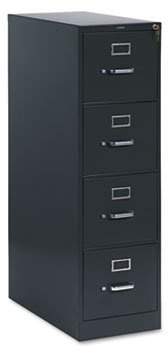 310 Series Vertical File, 4 Letter-Size File Drawers, Charcoal, 15 x 26.5 x 52