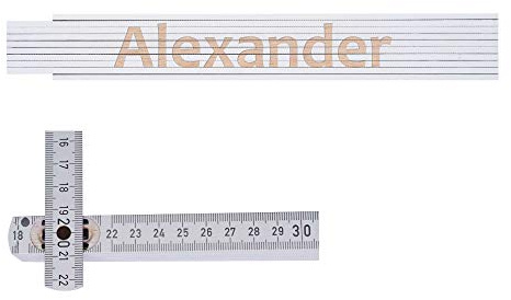 Zollstock mit Namen Alexander