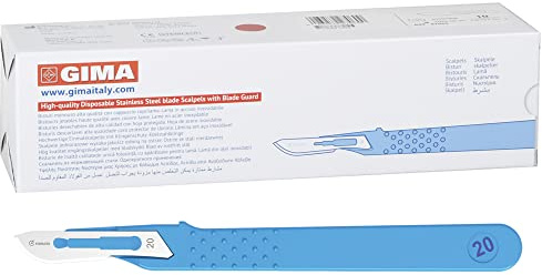 GIMA - Sterile Einweg-Skalpelle, Standardmodell, Nr. 20, 10er-Pack, 27064