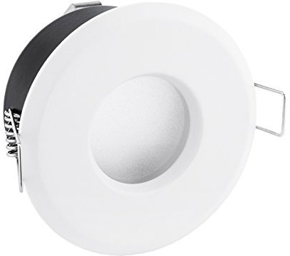 linovum LED Bad Einbaustrahler IP65 weiß rund 230V - Ideal für Badezimmer, Küche oder Außen - 6W LumiFLEX Lichtfarbe warm/neutral/kalt